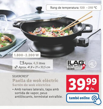 Lidl Paella de wok elèctric Sartén de wok eléctrico oferta