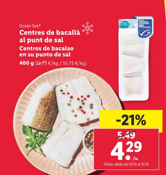 Lidl Centres de bacallà al punt de sal Centros de bacalao en su punto de sal oferta