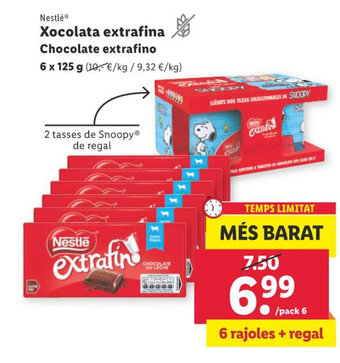Lidl Xocolata extrafina Chocolate extrafino oferta