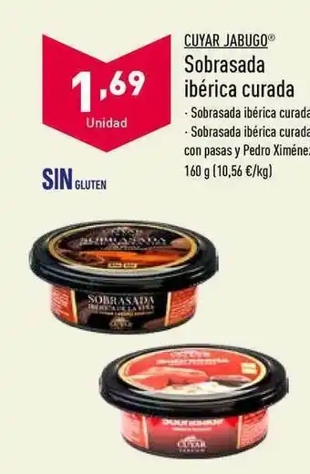 ALDI Cuyar Jabugo Sobrasada Ibérica Curada 160g oferta