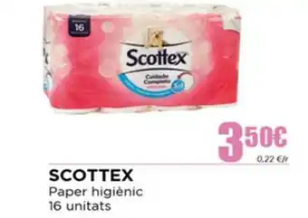 Perfumeries Facial Scottex Paper Higiènic 16 Unitats oferta