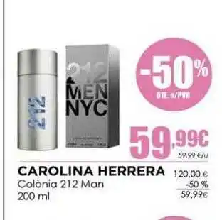 Perfumeries Facial Carolina Herrera Colònia 200ml oferta