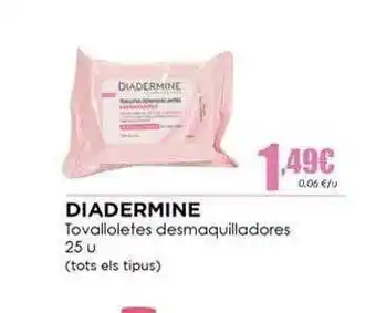 Perfumeries Facial Diadermine Tovalloletes Desmaquilladores 25u oferta