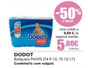Perfumeries Facial -50% 2a Unitat Dodot Bolquers Pants oferta