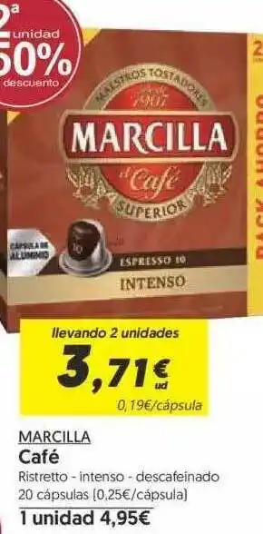 Hiper Usera Marcilla Café oferta
