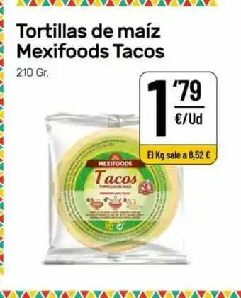AhorraMas Tortillas De Maíz Mexifoods Tacos 210gr oferta