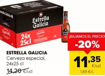 Autoservicios Familia ESTRELLA GALICIA Cerveza especial, 24x25 cl oferta