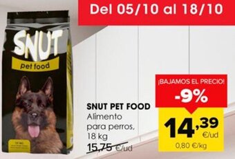 Autoservicios Familia SNUT PET FOOD Alimento para perros, 18 kg oferta