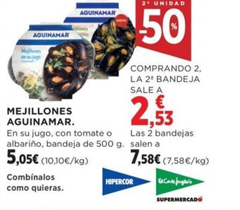 Hipercor MEJILLONES AGUINAMAR oferta