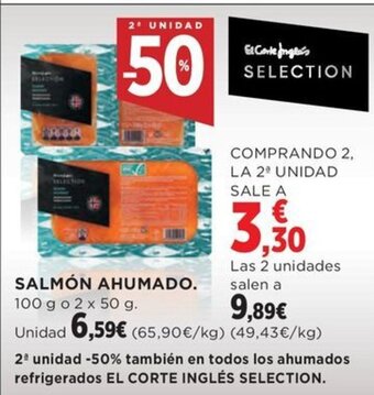 Hipercor SALMÓN AHUMADO oferta