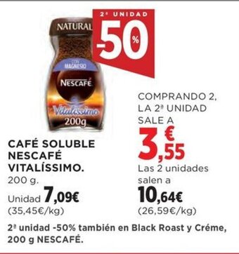 Hipercor CAFÉ SOLUBLE NESCAFÉ VITALÍSSIMO. oferta