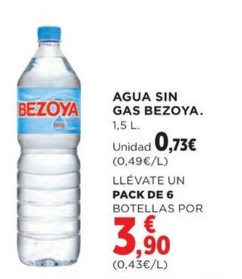Hipercor AGUA SIN GAS BEZOYA. 1,5 L. oferta