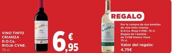 Hipercor VINO TINTO CRIANZA D.O.Ca. RIOJA CVNE oferta