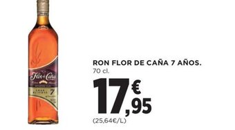 Hipercor RON FLOR DE CAÑA 7 AÑOS. oferta