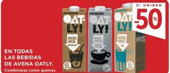 Hipercor EN TODAS LAS BEBIDAS DE AVENA OATLY oferta
