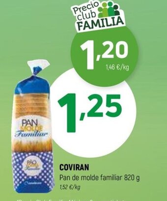 Coviran COVIRAN Pan de molde familiar 820 g oferta