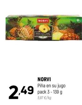Coviran NORVI Piña en su jugo oferta