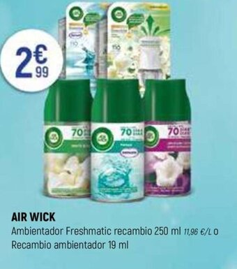 Coviran AIR WICK Ambientador Freshmatic recambio 250 ml 11,96 €/LO Recambio ambientador 19 ml oferta