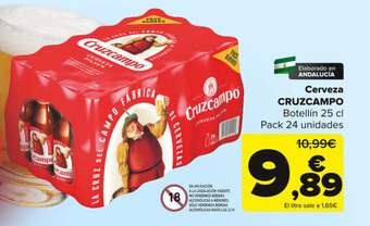Carrefour Cerveza CRUZCAMPO oferta