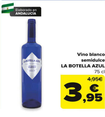 Carrefour Vino blanco semidulce LA BOTELLA AZUL oferta