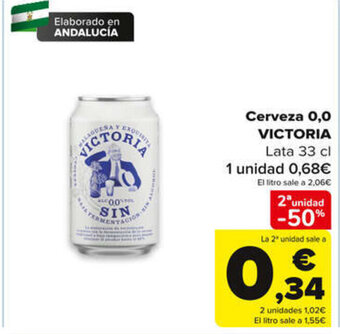 Carrefour Cerveza 0,0 VICTORIA oferta