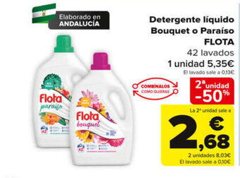 Carrefour Detergente líquido Bouquet o Paraíso FLOTA oferta