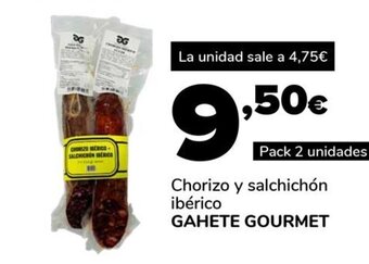 Supeco Chorizo y salchichón ibérico GAHETE GOURMET oferta