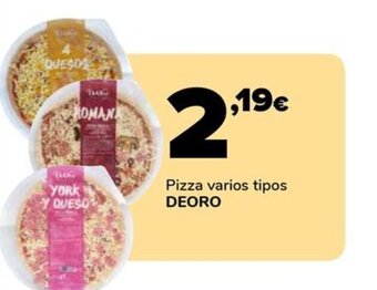 Supeco Pizza varios tipos DEORO oferta