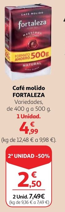 Alcampo Café molido FORTALEZA oferta