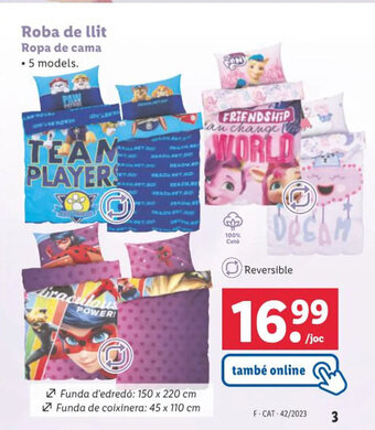 Lidl Roba de llit Ropa de cama oferta