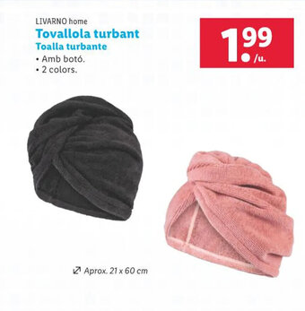 Lidl Tovallola turbant Toalla turbante oferta