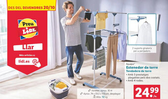 Lidl Estenedor de torre Tendedero de torre oferta