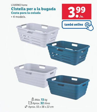 Lidl Cistella per a la bugada Cesta para la colada • 4 models. oferta