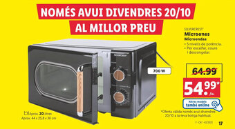 Lidl Microones Microondas oferta