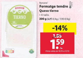 Lidl Formatge tendre Queso tierno oferta