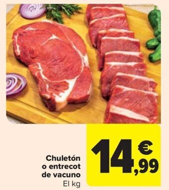 Carrefour Chuletón o entrecot de vacuno oferta