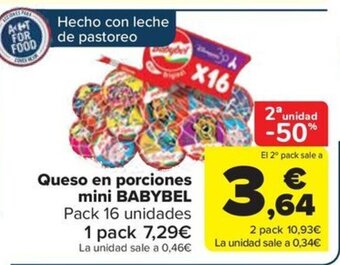 Carrefour Queso en porciones mini BABYBEL oferta