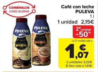 Carrefour Café con leche PULEVA 11 oferta