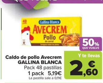 Carrefour Caldo de pollo Avecrem GALLINA BLANCA oferta