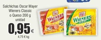 FROIZ Salchichas Oscar Mayer Wieners Classic o Queso 200 g unidad oferta