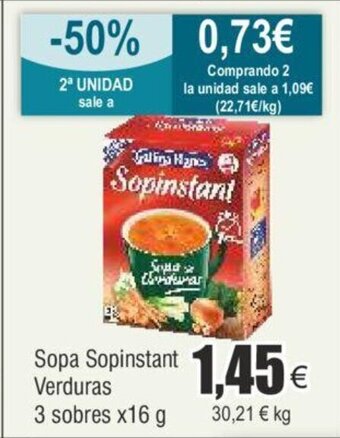 FROIZ Sopa Sopinstant Verduras 3 sobres x16 g oferta