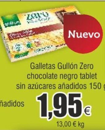 FROIZ Galletas Gullón Zero chocolate negro tablet sin azúcares añadidos 150 g oferta