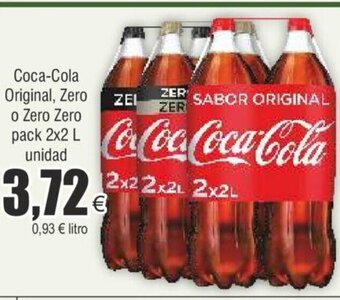 FROIZ Coca-Cola Original, Zero o Zero Zero pack 2x2 L unidad oferta