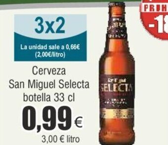 FROIZ Cerveza San Miguel Selecta botella 33 cl oferta