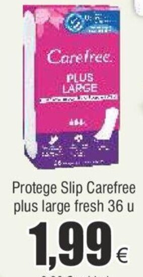 FROIZ Protege Slip Carefree plus large fresh 36 u oferta