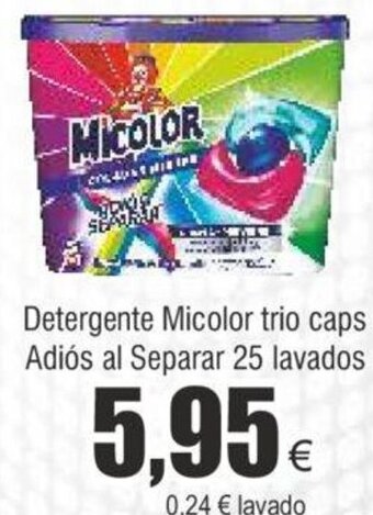 FROIZ Detergente Micolor trio caps Adiós al Separar 25 lavados oferta