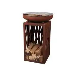 Brico Depôt Barbacoa de diseño con grill para leña y carbón oferta