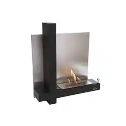 Brico Depôt Chimenea de etanol mural en acero inoxidable negro oferta