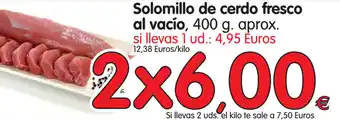 Alimerka Solomillo de cerdo fresco al vacío 400g oferta