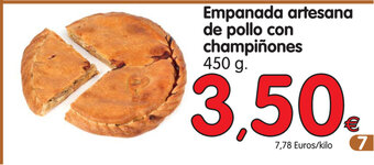 Alimerka Empanada artesana de pollo con champiñones 450g oferta